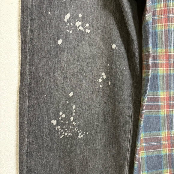 Too Punk, Current Mood by Dolls Kill Multicolor Plaid and Black Splattered Jeans - Picture 12 of 12